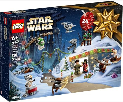 LEGO Star Wars 75366 Adventskalender 2023 Weihnachten Urlaub Countdown Spielset (320 Teile), Mehrfarbig
