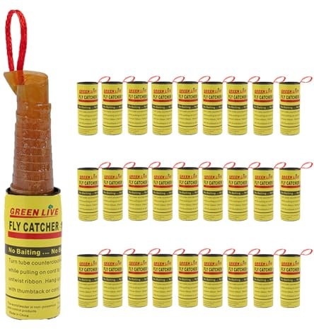 Panngu 27 Pezzi Acchiappamosche Trappola per Mosche, acchiappa mosche adesivi gialli contro mosche/tarme/moscerini della frutta e zanzare.