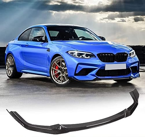 Frontal Alerón Spoiler Labio para BMW 2 Series F87 M2 Competition (M2C) Coupe 2018-2020,Parachoques Delantero Labio Divisor Difusor Kit Carrocería