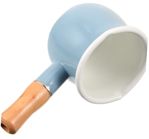 NAMOARLY Enamel Small Milk Pot 10cm Mini Saucepan Gray Non-Stick Butter Melting Pot for Baby Food Cooking and Jam Making
