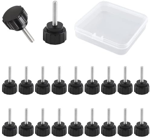 MOROBOR Rändelschraube, 20 Stück M3 x 15mm, Edelstahl, Griffknöpfe, Maschinenriegel
