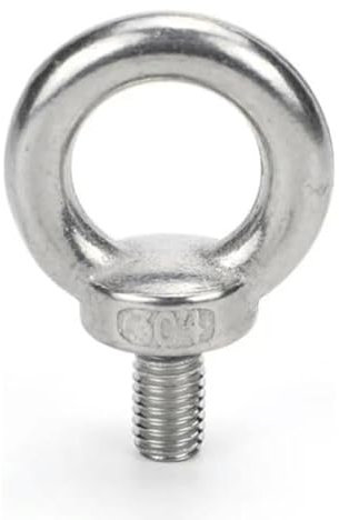 NHEISSCF Ringschraube, Ringmuttern, 1/5 Stück Hebeösenmuttern M3 M4 M5 M6 M8 M10 Schraubenösen Ringösenschraube Verzinkter Kohlenstoffstahl mit Ringschraube Mutter Schraube langlebig (Color : M3)