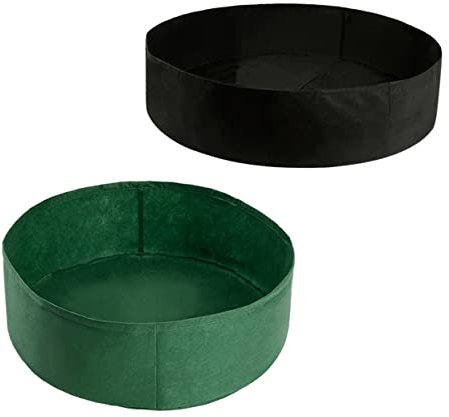 Gogogmee 1pezzi Borsa Da Giardinaggio Feltro Rotonda Pratica e Portatile Per Coltivazione Di Piante Giardino Adatta Per Orti e Balconi Nera