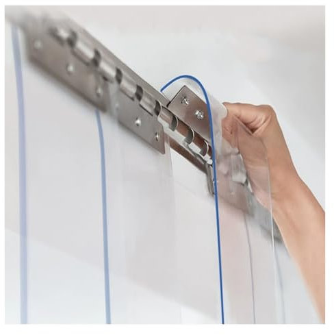 LXLDY Streifenvorhänge PVC-Vorhänge Leicht zu Befestigen 18cm,Transparente Vorhänge for Klimatisierte Räume Kommerzielle Lagerhallen (0.9x2.0m)