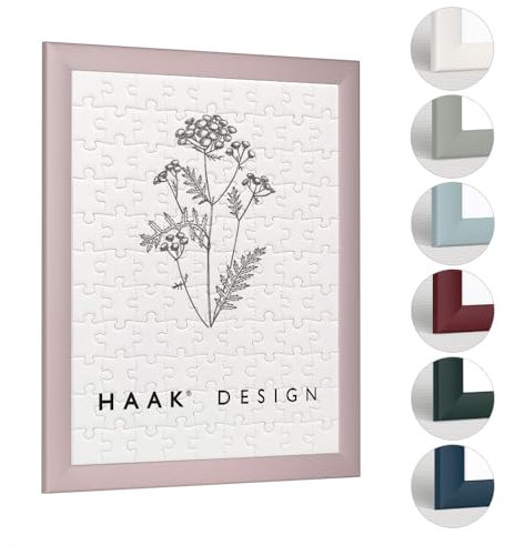 Haak Puzzlerahmen Damira Pastellrosa 60 X 80 cm (ca. 1500 Teile) Bilderrahmen Rahmen für Puzzle