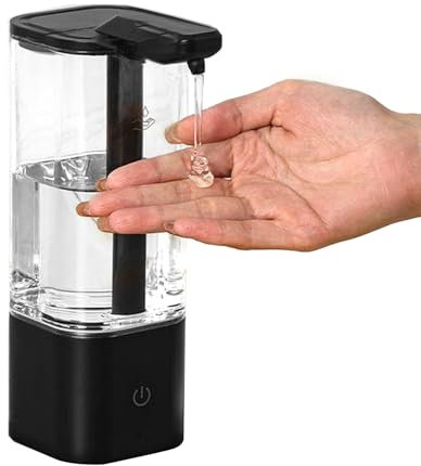 Topyond Flüssigseife -Spender automatische 550 ml Kapazität mit 2 Zahnrädern, tragbare vielseitige, berührungslose Elektropumpe für Küchenspüle und Badezimmer -Handschüssel -Seife