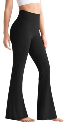 Neteson Pantalon de Yoga Bootcut Femmes Legging évasé Taille Haute | Pantalon de Loisirs Contrôle du Ventre Jogging Pantalon Sport Fitness
