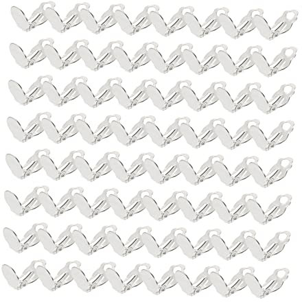 VALICLUD 100stücke Ohrclips Ohrringclips Ohrclip Schmuckherstellung Ohrringklemme Bohren Für Ohrornamente