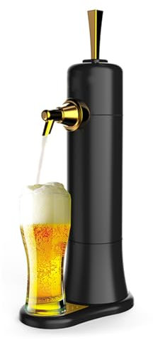 WYJRO Machine a bière Pression, Tireuse A Biere, Distributeur Mousse de bière à ultrasons, pour Les Bars À Bière, Les Réunions De Famille, Noir