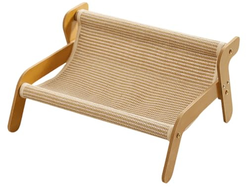 Katzensofa Cozy-Cozy Sofa aus Holz mit Sisalbezug | hilft beim Kratzen von Möbeln und Ausbildung für Katzen | Möbel und Schutz der Sofas vor Krallen