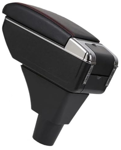 WILSEM Reposabrazos para Coche con Portavasos, Caja De Reposabrazos De Almacenamiento De Doble Capa con 7 Puertos para Seat para Ibiza 6J 6L