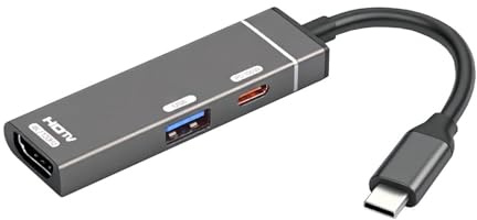 xiwai Adaptador multipuerto USB-C Tipo C a HDMI 4K a 120 Hz, convertidor USB 3.0 OTG para HDTV con Puerto de alimentación PD Hembra de 100 W.