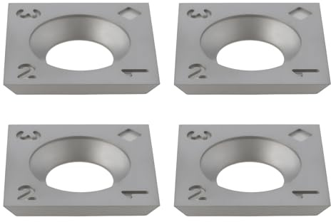SG Store Lames Carbure Réversibles 30° 4 Pièces Compatible avec Scheppach LFR720 La Meuleuse à Peinture (14 X 14 X 2 Mm)
