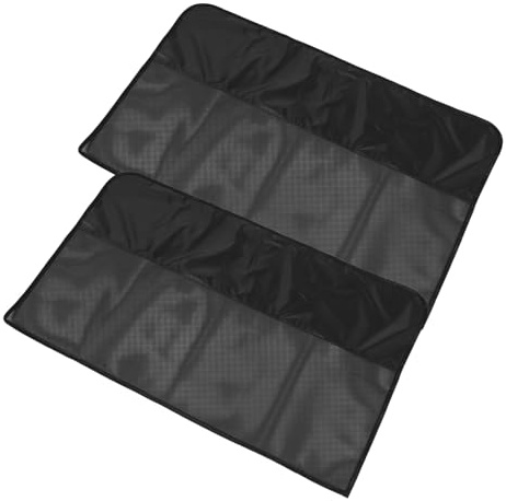 MUELODSIC 2 Pièces Rideaux de Protection Solaire Auto pour Vitres Latérales Filtre UV Isolation Thermique Moustiquaire Respirante pour Plupart des Voitures Noir