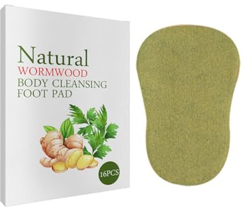 Natural Mugwort Foot Patches - 16-Piece Body Cleansing Patch. Improves Sleep, Metabolism, and Blood Circulation. Purely Natural Herbal Formula.