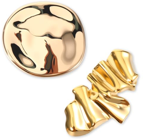 Broches únicos dorados para mujer, broche de metal geométrico vintage, broche irregular, broche de solapa, insignias, suéter, bufandas, vestido, chal, accesorio de graduación, joyería para novia y
