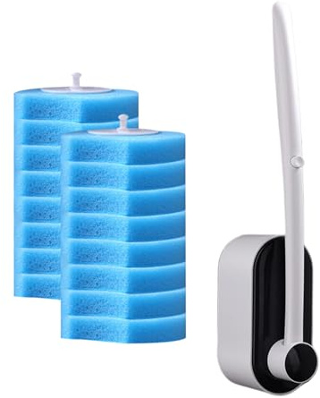 Scovolino Per WC Con Ricambi 16 Tamponi Detergenti Di Ricambio, 16