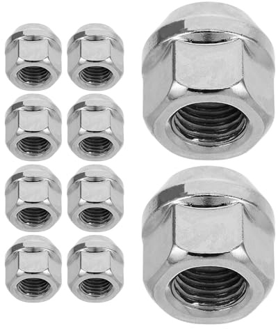 SHERCHPRY Lot de 10 Écrous de Roue Ouverts en Acier M12x1.5 pour Camion et Remorque, Siège Conique, Fixation Sécurisée, Usage Automobile et Poids Lourd, Installation Rapide