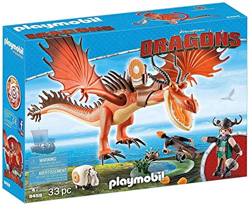PLAYMOBIL 9459 DreamWorks Dragons, Rotzbakke und Hakenzahn, Ab 4 Jahren
