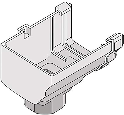 Marley Classic PVCu Gutter Stopend Outlet (Left) - White