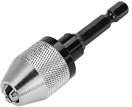 Portabrocas, Aleación de Aluminio de Vástago Hexagonal de 6,5 Mm + Varilla de Conexión de Larga de Acero Al Carbono Taladro Eléctrico, Neumático, Piezas y Accesorios de Torno (H01554)