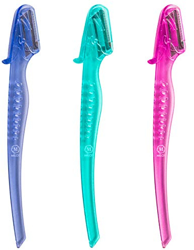 Milos Premium Eyebrow Razor for Women - Pack of 3 Facial Razor Dermaplaning Blades for Face – Facial Hair Remover