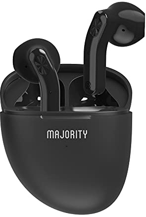 MAJORITY Onyx Wireless Earphones | Bluetooth Earbuds | Ideal for Workout, Gym, Running and Sport, Black