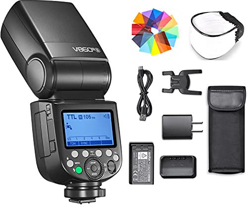 Godox V860III-S Flash for Sony Camera Flash Speedlite 7.2V/2600mAh Li-ion Battery, 2.4G Wireless HSS 1/8000 1.5s Recycle Time 10 Levels LED Modeling Light for Sony Cameras (Upgraded V860II-S)