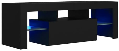 vidaXL Mueble de TV con Luces LED Negro 120x35x40 cm