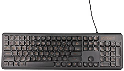 Bilingual Chinese English Keyboard, Chinese Keyboard USB Wired Comfortable Hand Feel Low Noise Suitable for Home, Office