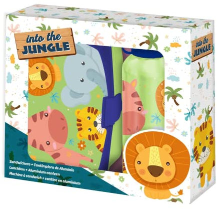 Kids- Sandwichera Con Cantimplora De Aluminio Into The Jungle, color (KL11357)