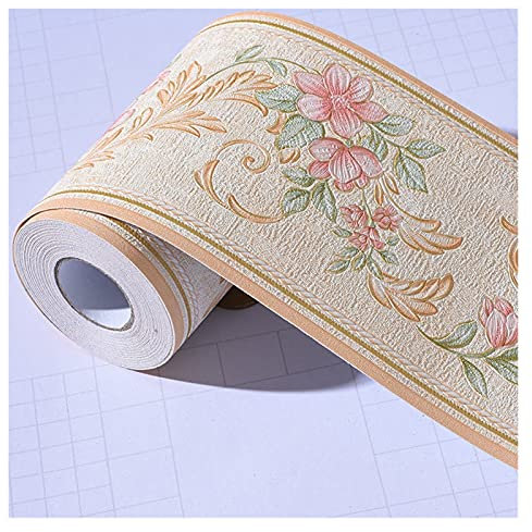 line skirting Self-Adhesive Baseboard Wall Sticker Borders Living Room Kitchen Bathroom Bedroom Corner Windowsill Waistline Wallpaper 10cm*5m self adhesive (Color : 11)