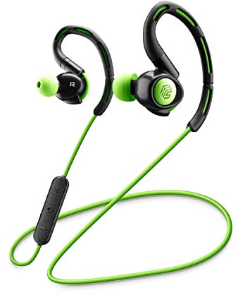 Music Sound | ATHLETY Auricolare Bluetooth per lo Sport, Dotato di Certificazione IPX4 e Archetto Flessibile - Verde
