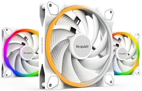 be quiet! Light Wings White 140mm PWM high-speed Triple Pack Gehäuselüfter, weiß, 3er Pack, BL103