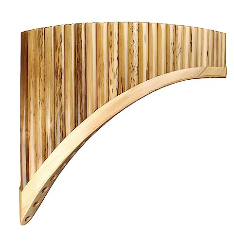 Panflöte 25 Pfeifen C-Taste Gefleckte Bambus-Panflöte Traditionelles Holzblasinstrument Traditionelle Blasinstrumente