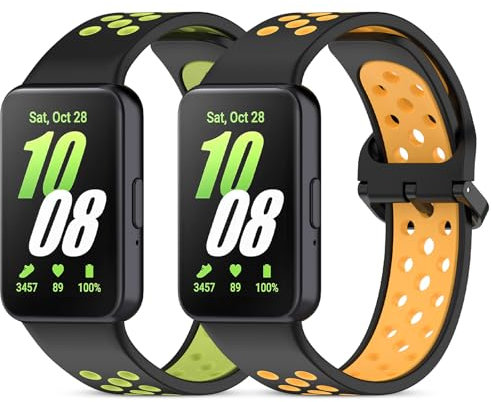 BDIG 2 Stück Armband Kompatibel mit Samsung Galaxy Fit 3,zwei Farben Weiche Silikon Armbänder Kompatibel mit Samsung Galaxy Fit 3.