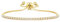 Philip Jones Gold Plated 2mm Adjustable Tennis Bracelet Created with Zircondia® Crystals