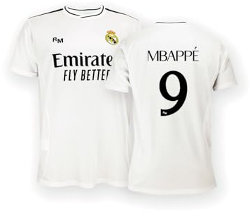 Real Madrid Home Trikot Saison 24/25, Mbappé, 14 Years, Replik Shirt Mit Offizieller Lizenz