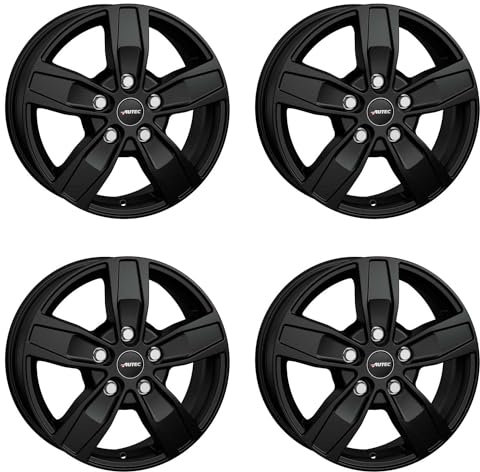 4x AUTEC Felgen Alufelgen QUANTRO 7.5x18 ET66 5x118 Schwarz matt kompatibel mit Peugeot Boxer