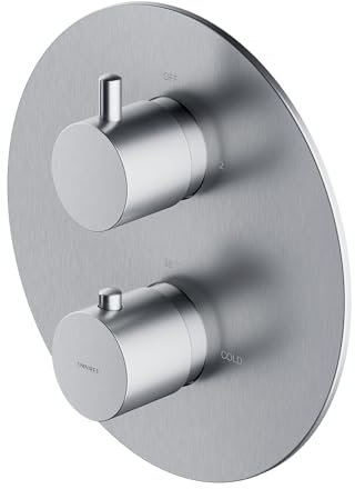 Omnires Y1236RONI, Rubinetto termostatico per doccia e vasca da incasso (elemento esterno) Y, Nickel