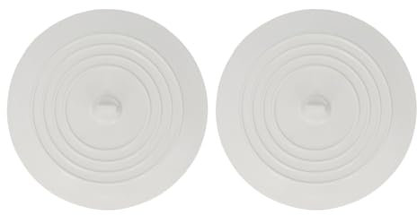 Tixiyu 2 tappi per vasca bagno, tappo di scarico per vasca bagno, universale, per prevenire perdite, aspirazione piatta, copertura di scarico per vasca doccia, cucina, bagno e lavanderia