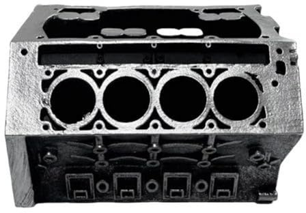 Pinafresa Motorblock-Visitenkarten- und Bleistifthalter, DIY-Visitenkartenhalter, Organizer, Display, Schreibtisch, Motormodell, Silber