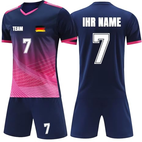 Generisch Fussball Trikot mit Namen Nummer Logo, Trikot Selber Gestalten Kinder Erwachsene