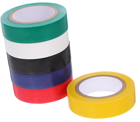 SOLUSTRE Cinta Aislante Pvc 6 Rollos para Electrodomésticos y Cables