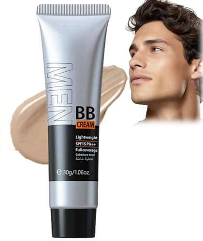 Mens BB Cream Foundation,Tinted Moisturiser BB Cre/am SPF15,Mens Concealer Colour Correcting Cre/am,B/B Crea/m Medium for Cover Blemishes,B/B Crea/m for Even Skin Tone