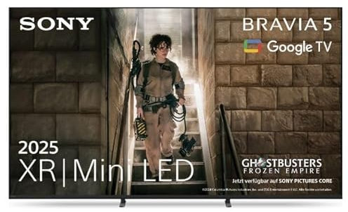Sony BRAVIA 5 - XR|Mini LED| Processore AI XR | Acoustic Multi-Audio | Dolby Vision/Atmos | IMAX Enhanced | Google TV (2025)|Google Cast | Apple AirPlay 2| Eco Dashboard 2 |Menu di gioco 2-55pollici