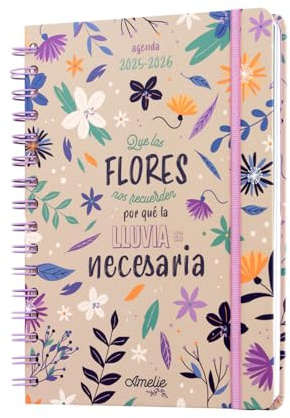 Grupo Erik Kalender 2026 Buchkalender Schülerkalender 25/26 Amelie - Hausaufgabenheft 2025/2026 A5 Studienplaner Terminplaner Schulplaner 2025 2026 A5 Geschenk Einschulung Mädchen nur auf Spanisch