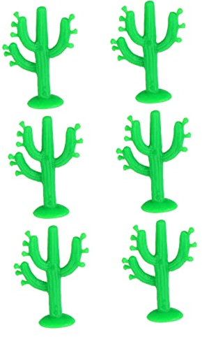 MAGICLULU Cactus Artificiel Miniature 5cm, Lot de 50, Plastique Vert