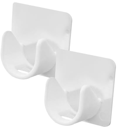 POPETPOP 2pezzi Supporto per Asta per Doccia Senza Foratura Gancio Adesivo per Asta Tensione Installazione Rapida e Facile Materiale Resistente