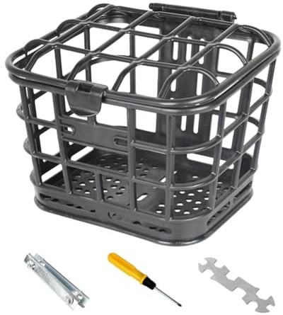 F Fityle Panier de Rangement pour Vélo Électrique, Support Léger en PP avec Couvercle pour Chien, Accessoires de Vélo, Installation Rapide, pour Transport d'affaires au Quotidien, Pas de Doublure